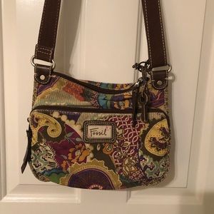 Fossil multicolored crossbody purse